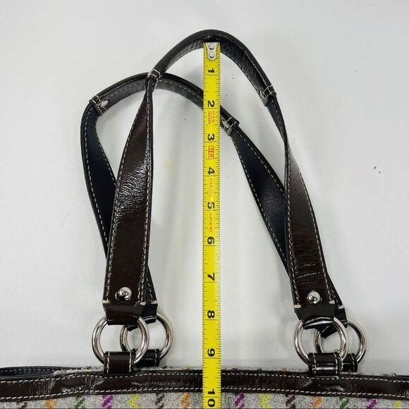*Coach* Penelope *CABIN COUTURE* Plaid Wool Tweed Leather Trim Handbag - Picture 12 of 12